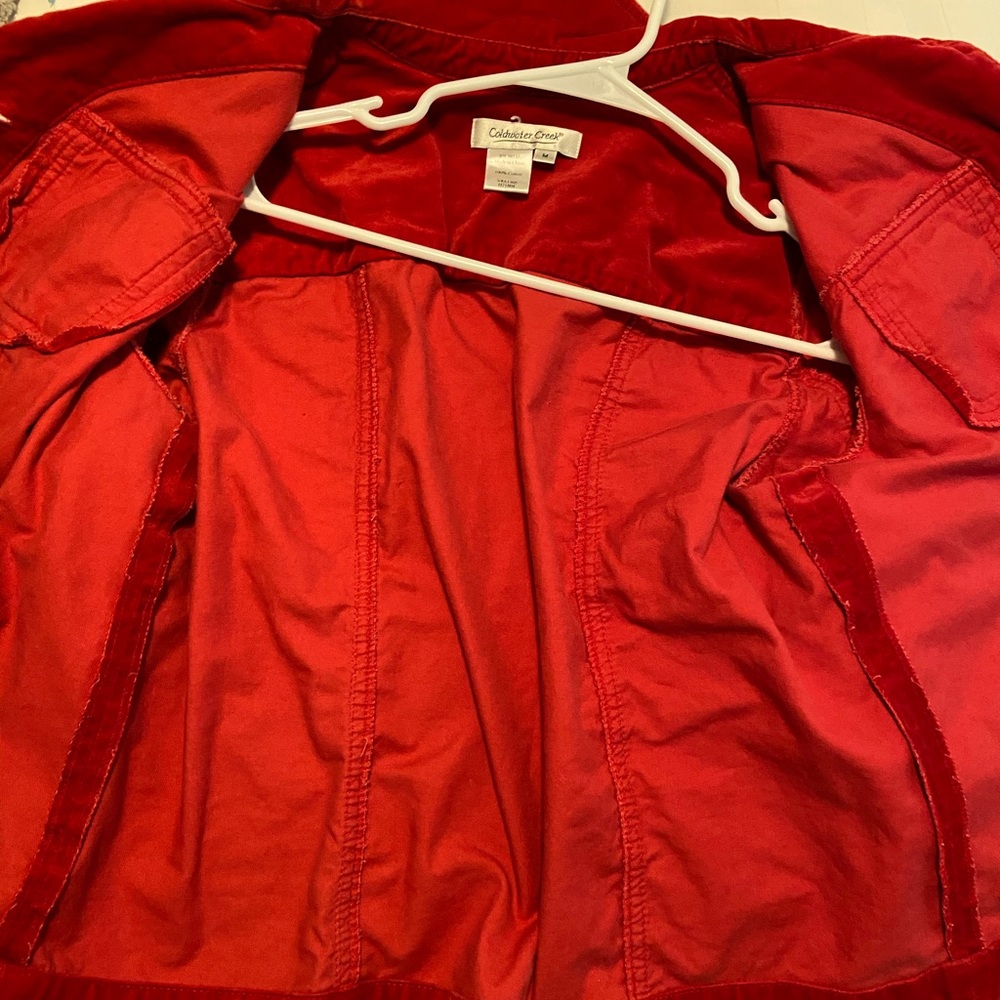 Red Button Up Jacket - Picture 2 of 4